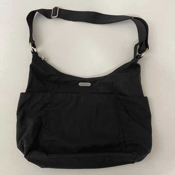 Baggallini Everywhere Hobo Crossobody Bag Black Nylon Casual Travel Handbag - Picture 1 of 12
